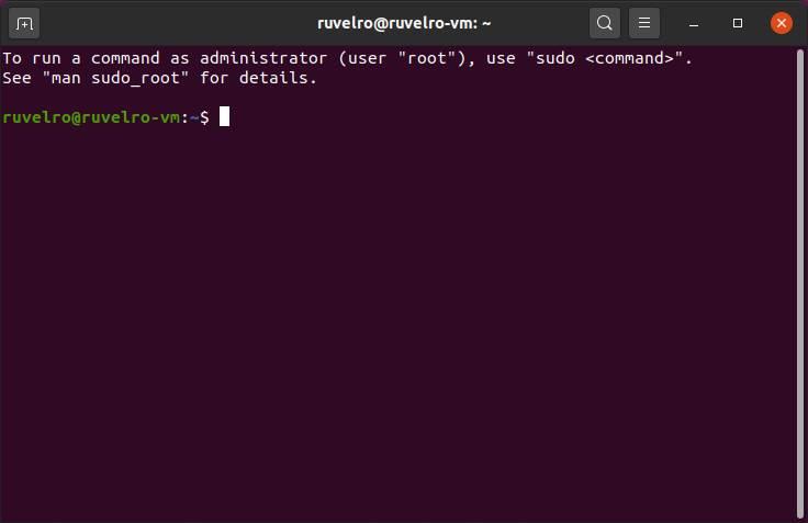 Terminal de GNOME en Ubuntu