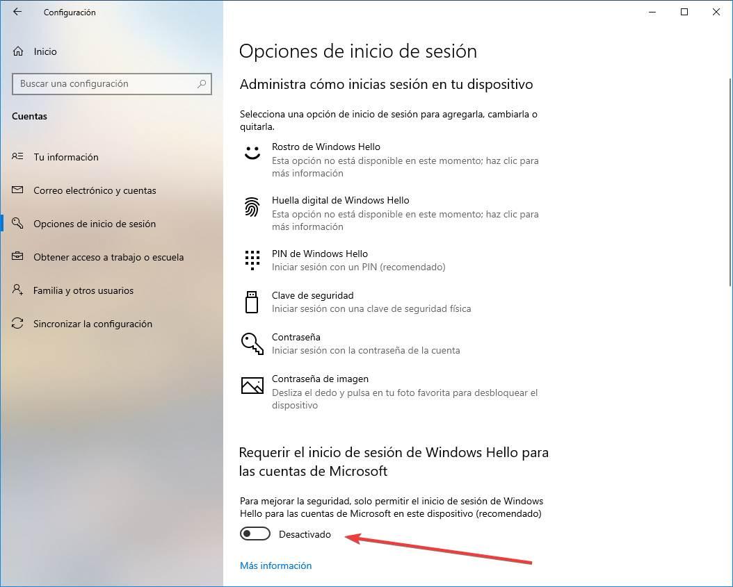 Windows Hello para todos en May 2020 update