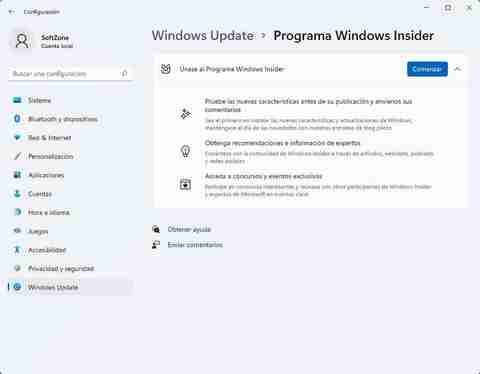 Windows Update Programa Insider Windows 11