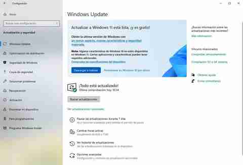 Aviso actualizar a Windows 11