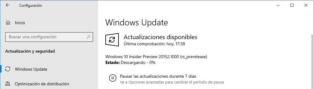 Descargar Windows 10 build 20152