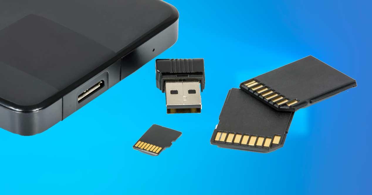 Disco duro USB y SD