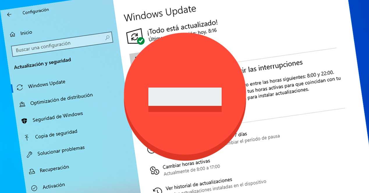 Función eliminada Windows Update