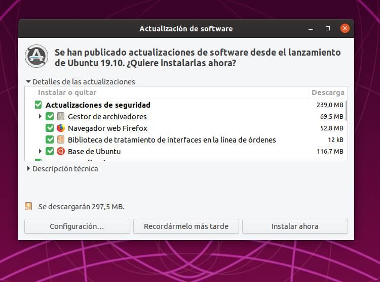 Instalar nuevos parches y paquetes en Ubuntu