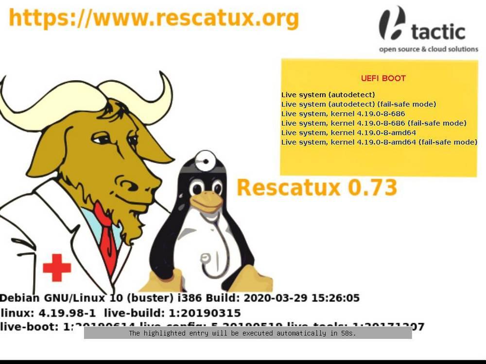 Rescatux - boot
