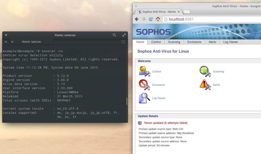 Sophos antivirus Linux