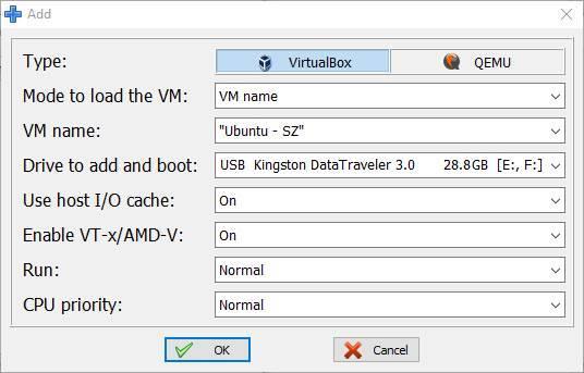 Virtual Machine USB Boot - Crear VM