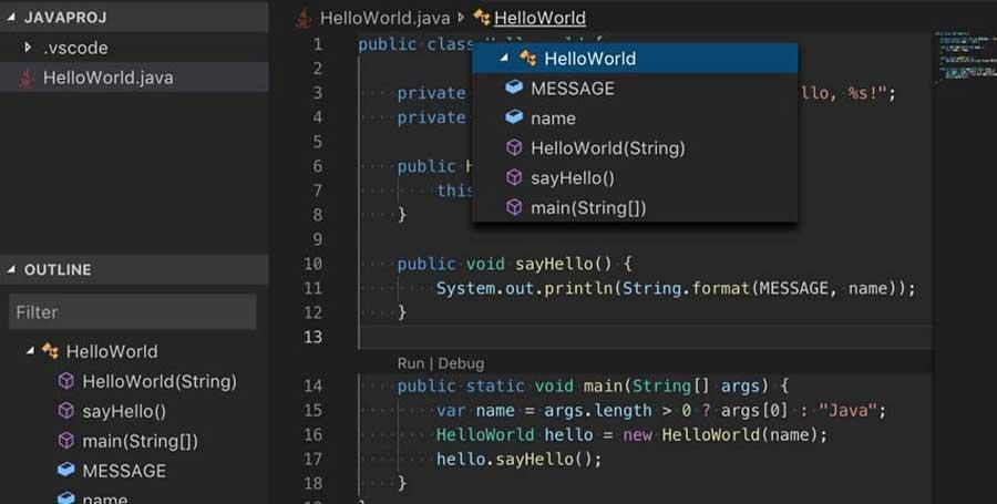 Código Java