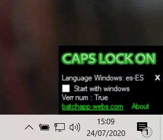 Caps Lock Status