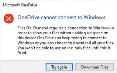 Error OneDrive W10 2004
