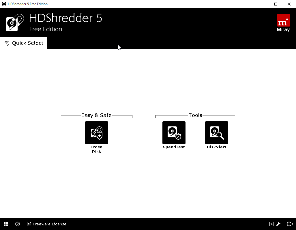 HDShredder 5 interfaz