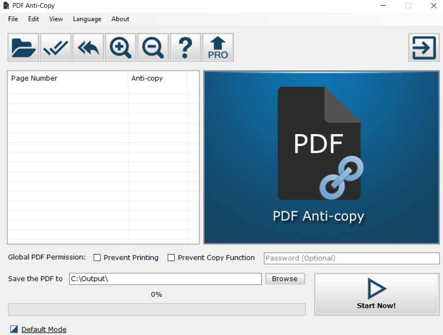 Interfaz PDF Anti Copy