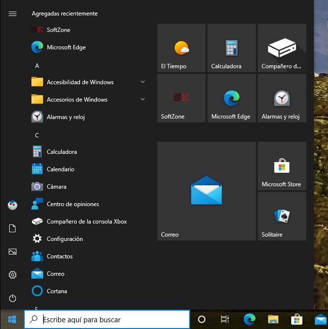 Nuevo inicio Windows 10 21H1 Insider