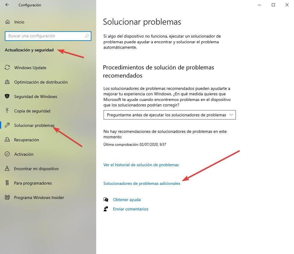 Solucionar problemas Windows Update