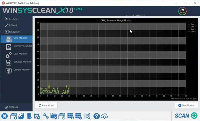 WinSysClean X10 Monitor
