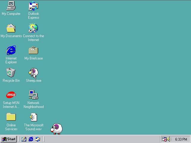 Windows 98 mit oveja