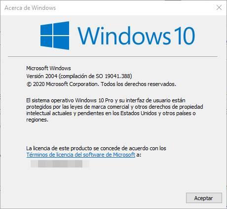 build 19041.388 Windows 10