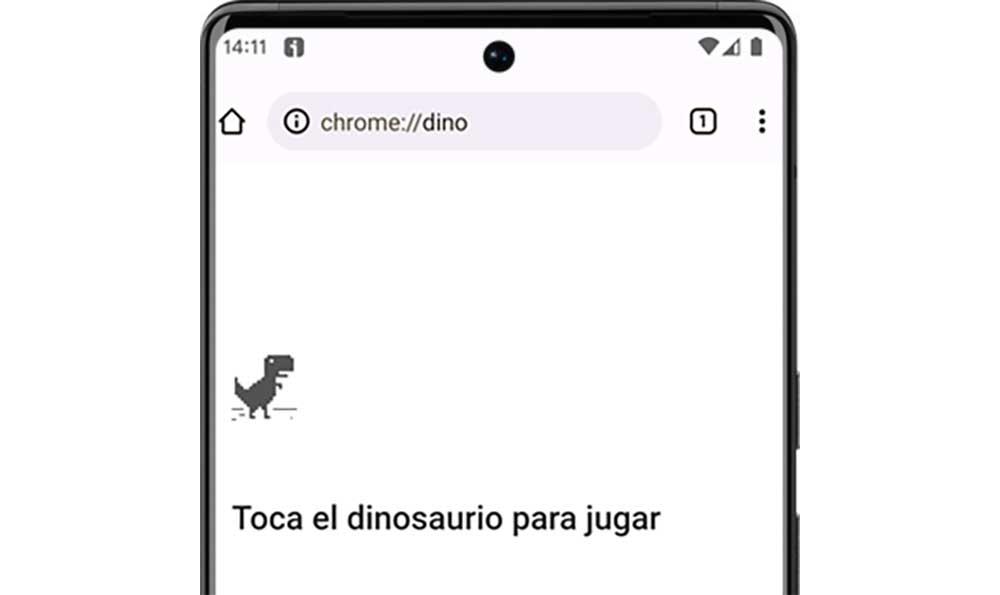 Jugar el juego del dinosaurio de Google en Android