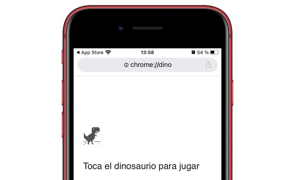 Juego dinosaurio Google iPhone