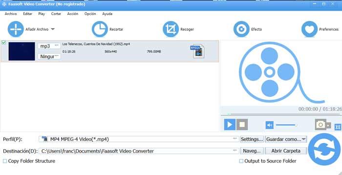 Faasoft Video Converter insertar vídeo