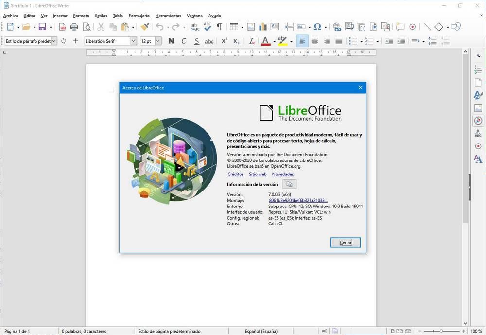 LibreOffice Writer 7.0