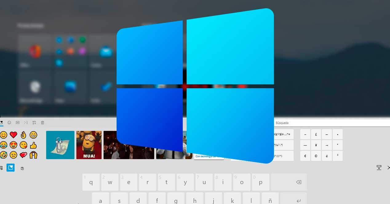 Logo de Windows 10X con teclado