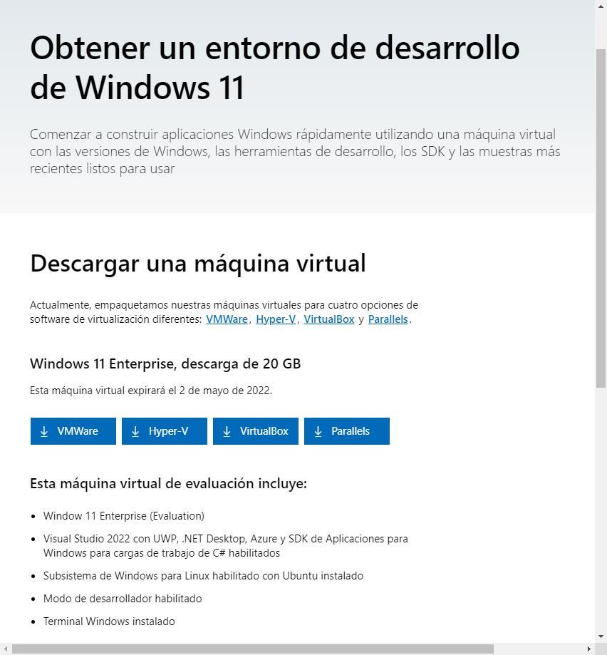 Máquina virtual Windows 11 Oficial