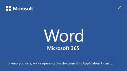 Abrir documento Word ja Windows Defender Application Guard