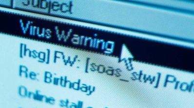 Aviso de virus peligro