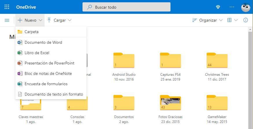 Crear documento desde OneDrive