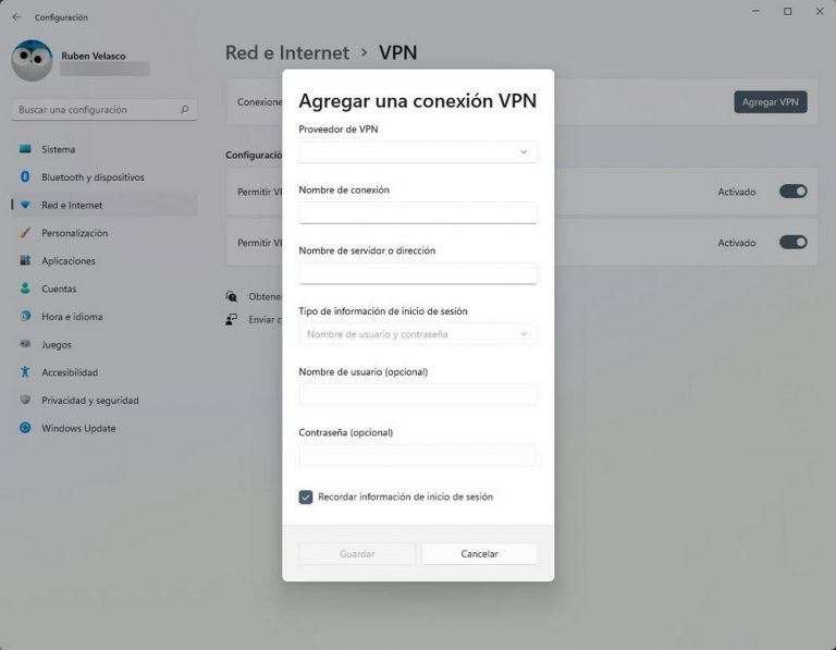 Cómo conectar una VPN en Windows 10 y Windows 11 sin programas