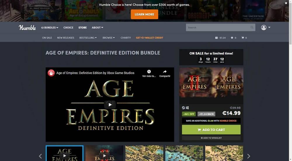 Age of Empires 1 год 2: окончательное издание Humble Bundle