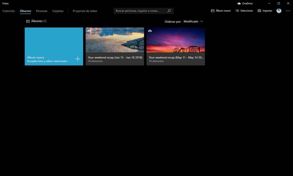 Álbum en app Fotos de Windows 10 - 2