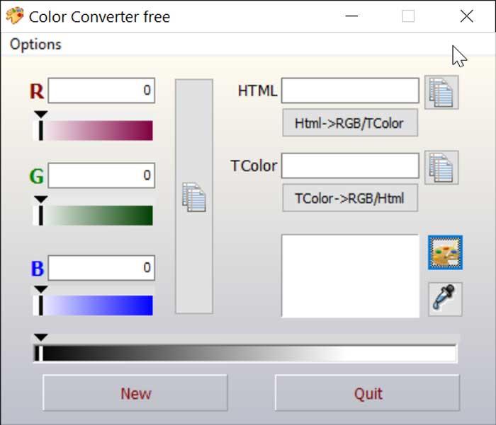 Color Converter interfaz