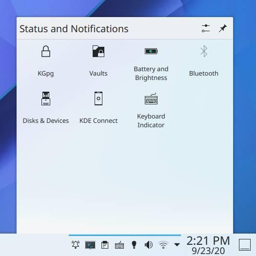 KDE Plasma 5.20 - Panel de notificaciones