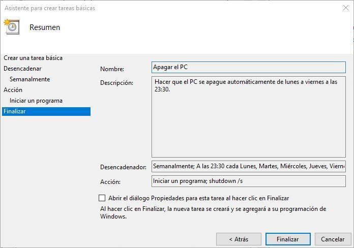 Programar apagado PC Windows 10 - 8