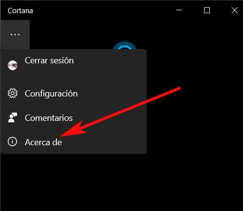 Interfaz Cortana