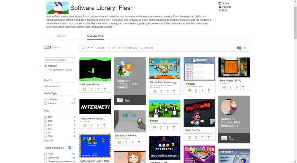 Internet Archive Flash