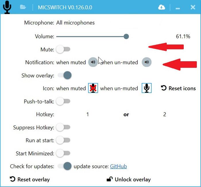 MicSwitch Mute y Notification