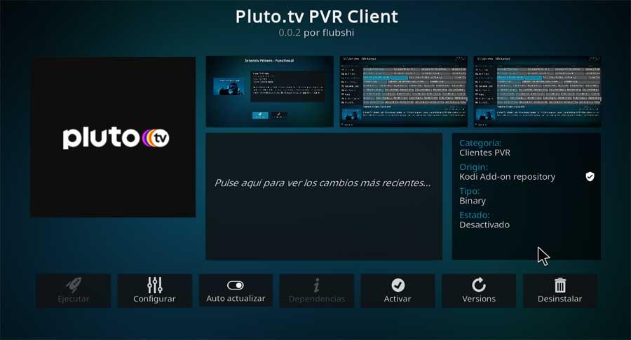 PVR Pluto Kodi