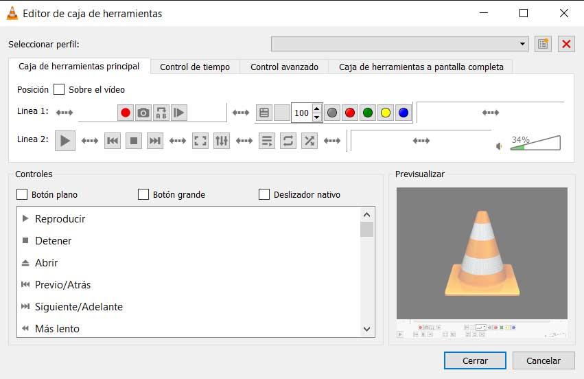 Personalizar interfaz VLC