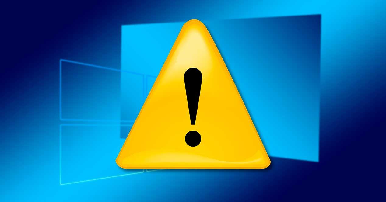 Warning error Windows 10