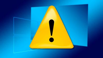 Warning error Windows 10