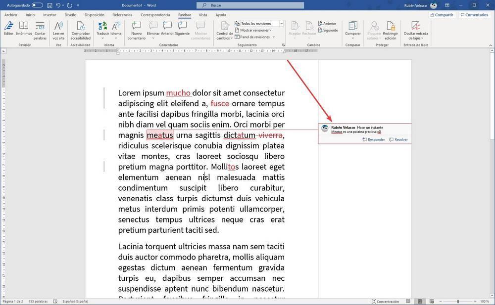 Word - Control de cambios en documento 5
