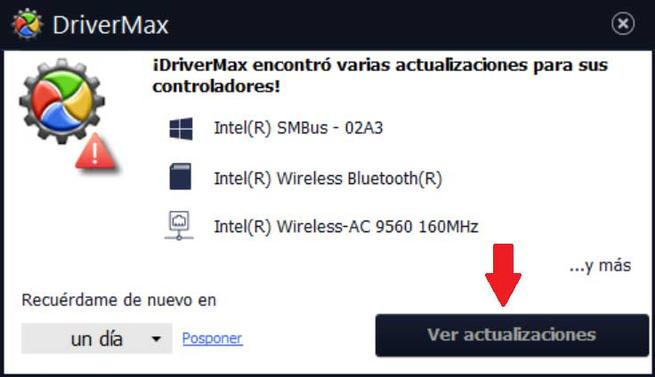 DriverMax actualizaciones encontradas