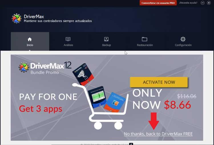 DriverMax saltar publicidad