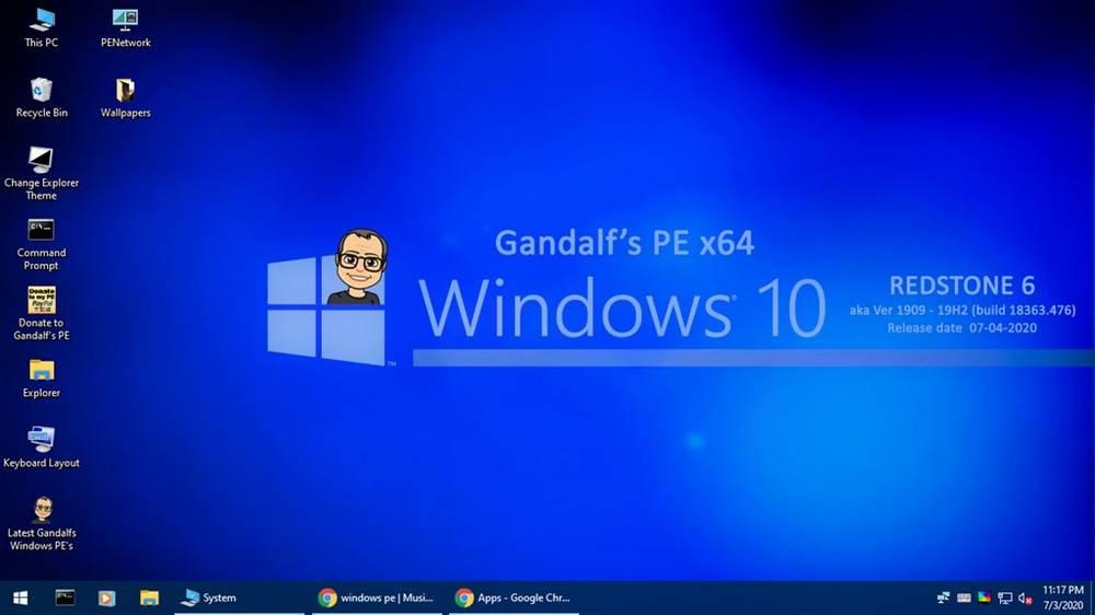 Gandalf’s Windows 10PE - Escritorio