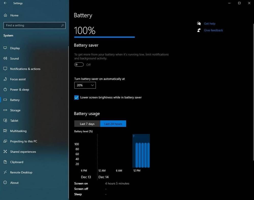 Nuevo monitor batería Windows 10