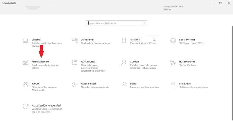 Windows 10, Configuración y Personalización