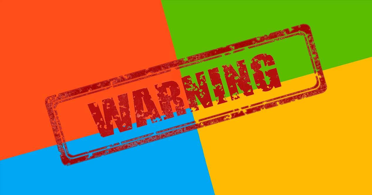 Windows Warning peligro
